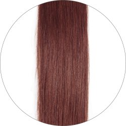 #33 Rotbraun, 60cm, 50g , Tape Extensions, Double drawn