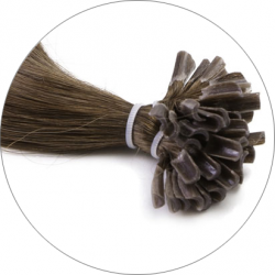 #2 Dunkelbraun, 40cm, 50g, Premium Bondings, Single drawn