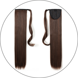 #4 Schokoladebraun, 50 cm, Natural wave Ponytail