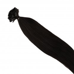 #1 Schwarz, 40cm, 50g, Bondings, Single drawn