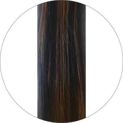 #1/4 Dunkle Mischung, 50cm, 50g , Tape Extensions, Single drawn