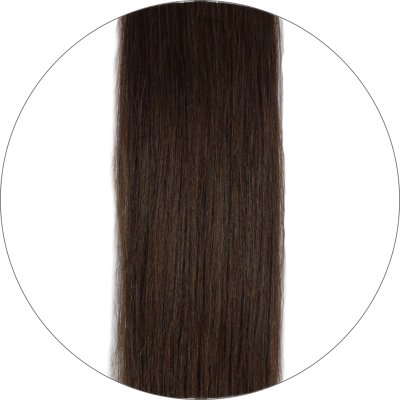 #2 Dunkelbraun, 40cm, 50g, Premium Bondings, Single drawn