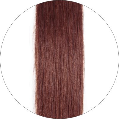 #33 Rotbraun, 60cm, 50g , Tape Extensions, Double drawn