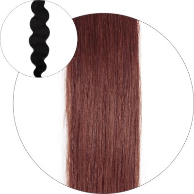 #33 Rotbraun, 50 cm, Body Wave Tape Extensions