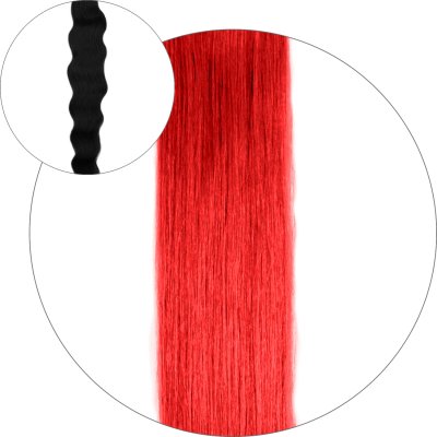 #Rot, 50 cm, Natural wave Ponytail